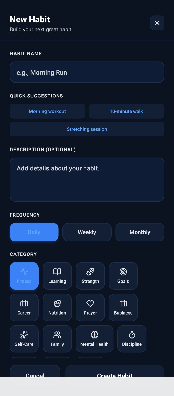 Momentumly new habit mockup